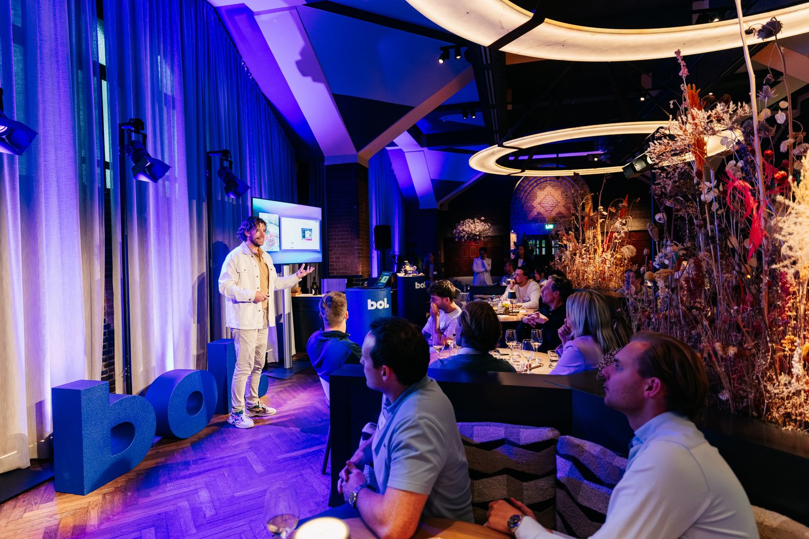 Job van den Berg tijdens een keynote over AI-agents